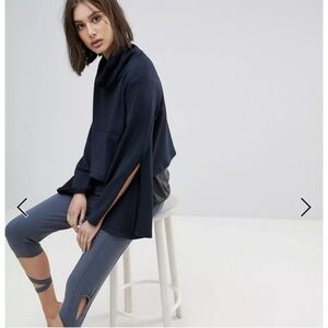 Free People Movement Salvation Split Bell Sleeve Sweatshirt Sz L